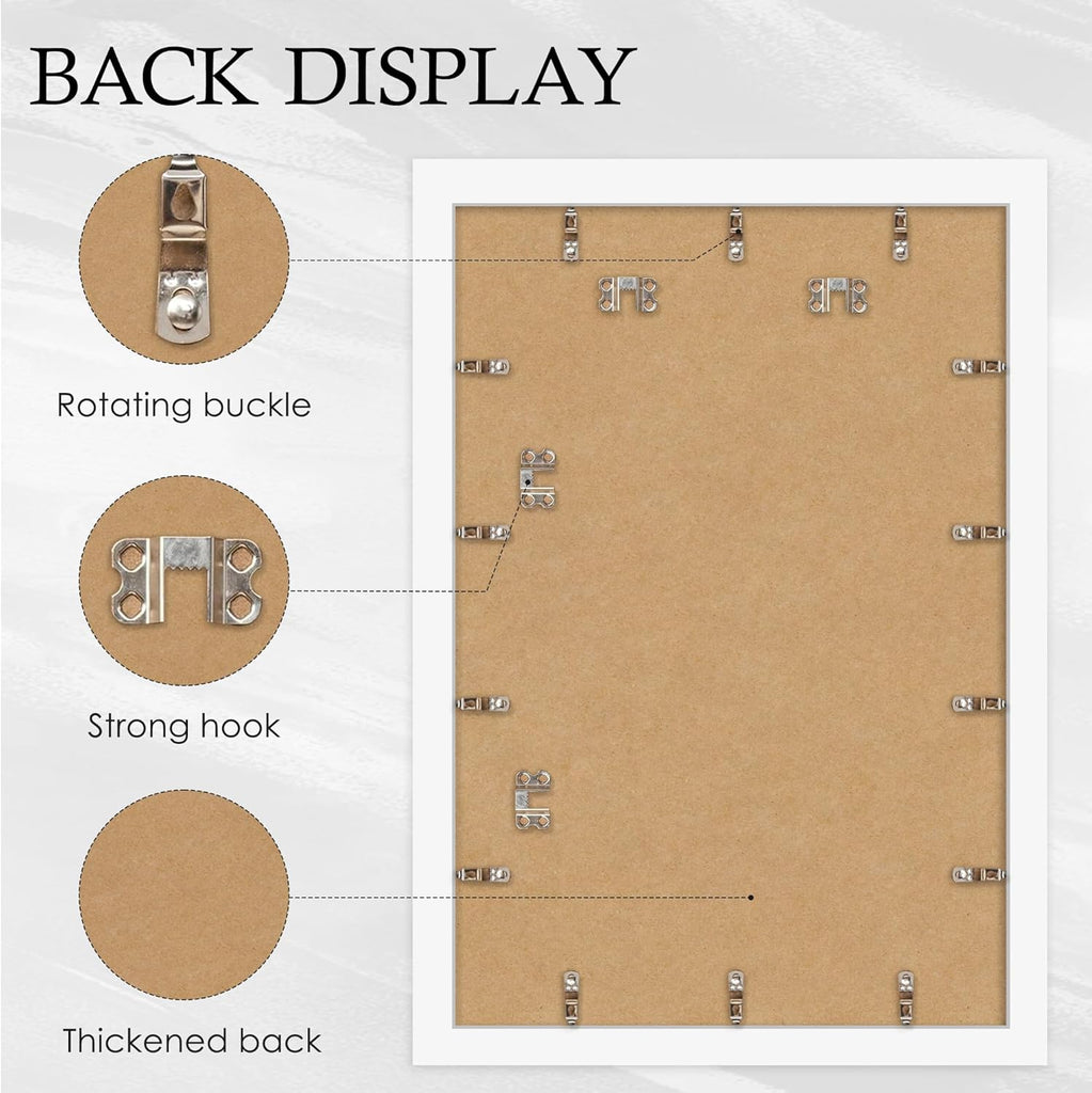 24x36 Poster Frame 2 Pack, White Poster Frames 24 x 36 inches | Horizontal or Vertical Wall Mounting, 36x24 Picture