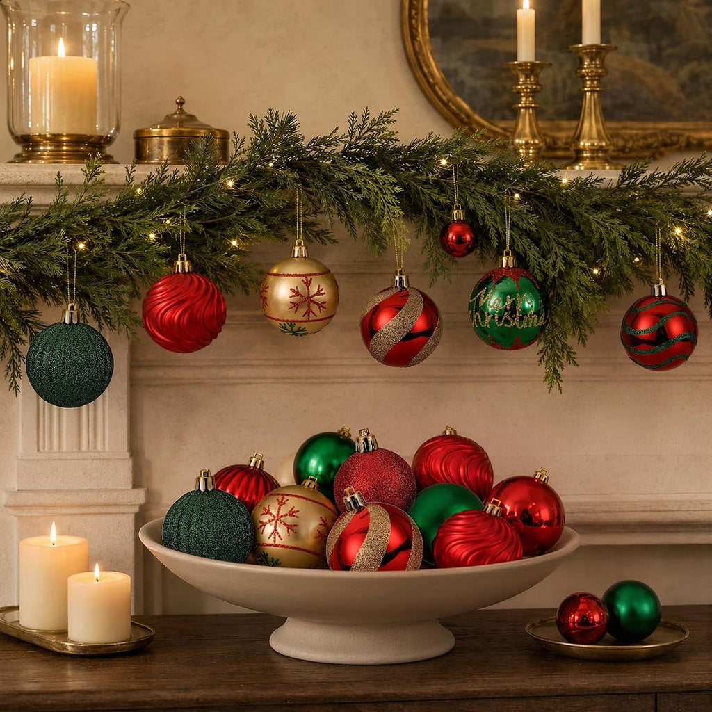 66Pcs Christmas Tree Decorations, Christmas Tree Ornaments Set