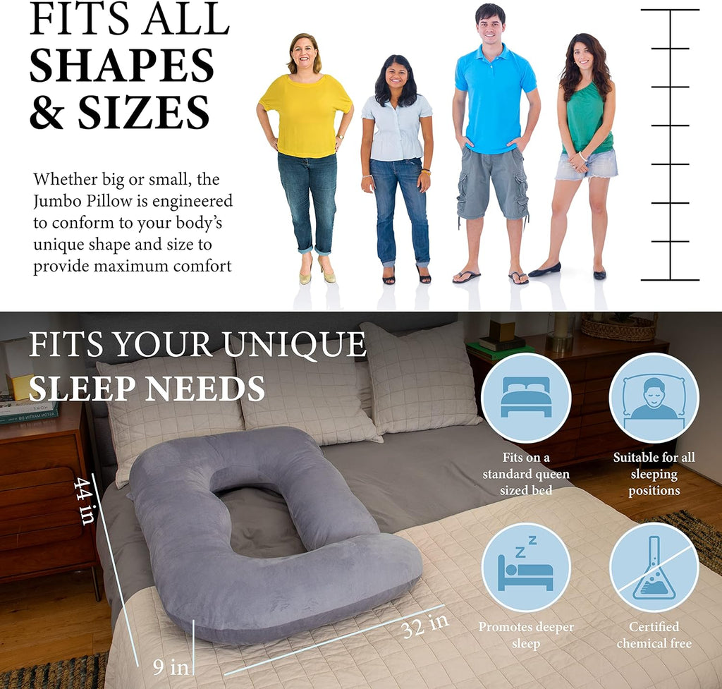 Pregnancy Pillow, Body Pillow, Side Sleeper Pillow, Plush | Removable Cover, Pregnancy Must Haves, Maternity Pillow