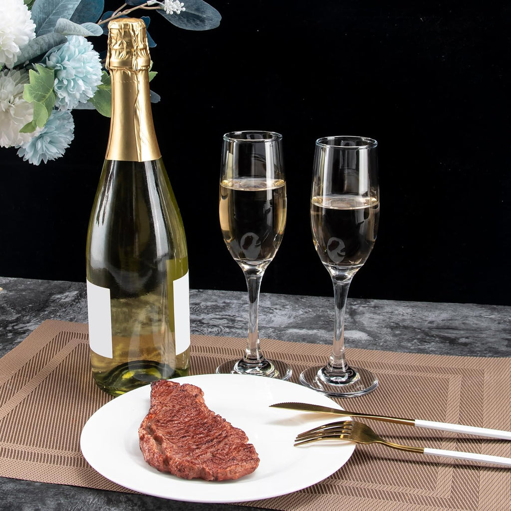 Champagne Glasses, Set of 12 Champagne Flutes with Classic Shape, Long stem Sparkling Wine glasses , Wine Toasting