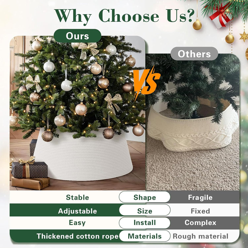Christmas Tree Collar, Adjustable Tree Collars for Artificial Trees, Xmas Trees Stand Cover, Base Cover for