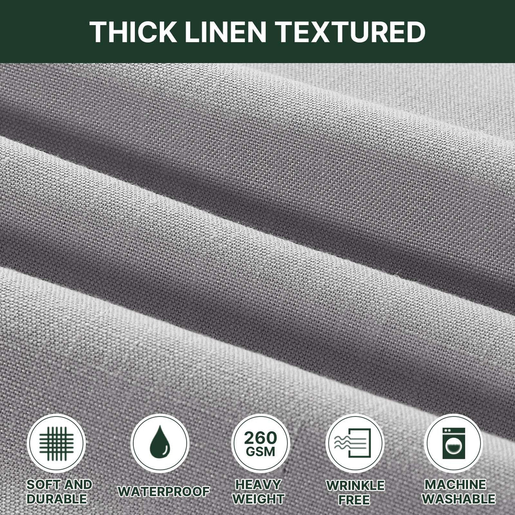 Linen Textured Table Cloths 60 x 104 Inch Premium Solid Tablecloth Spill-Proof Waterproof Table Cover for Dining