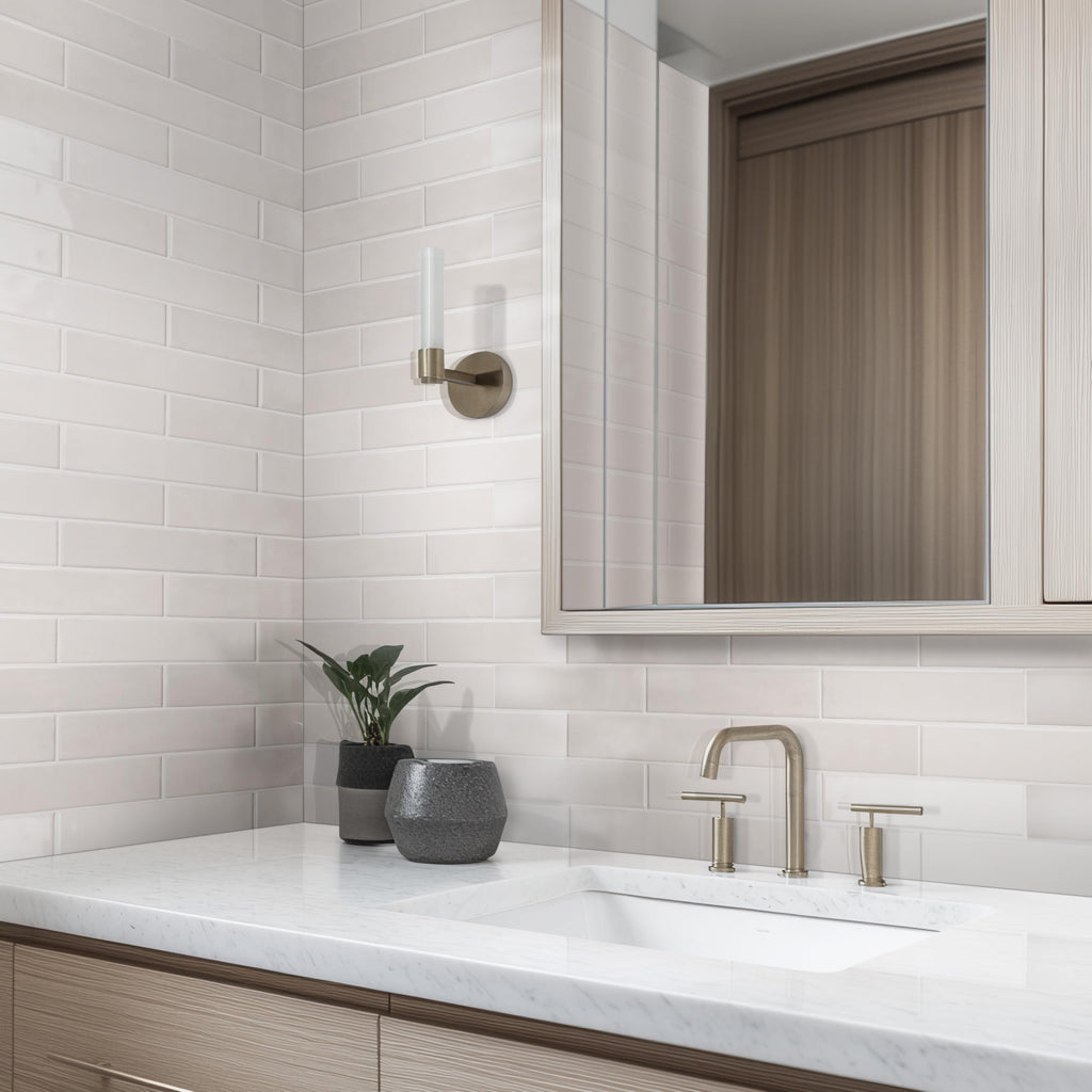 Ceramic Subway Tile | Hoku Pearl White | 3" x 12"