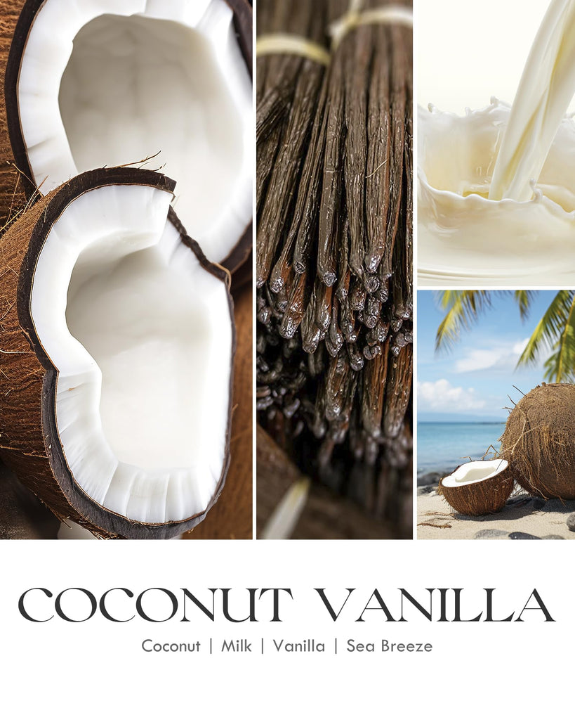 Coconut Vanilla Candles - 36 oz Scented Candles, Aromatherapy Candle, Soy Candle Scented