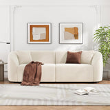 87.50" Velvet Curved Oversized 2 Seater Sofa, Upholstered Couch Chair, Soft Seating Lounge Sofa