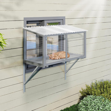 Outdoor Cat Enclosure Wall Catio Window Perch Cat Patio Furniture