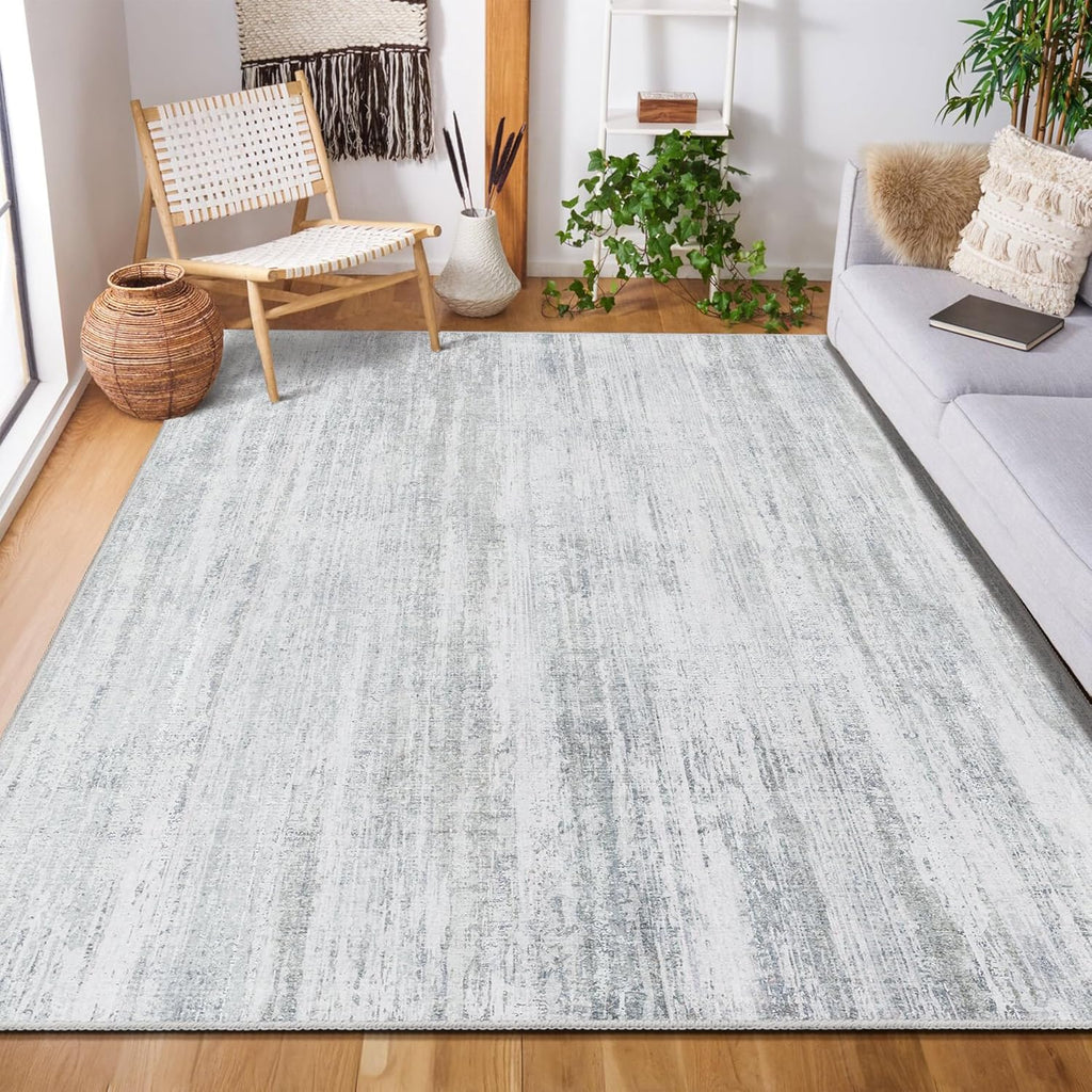 5x7 Washable Area Rug,Modern Abstract Rugs for Living Room Bedroom Dining Room,Large Non Slip Carpet Indoor,Low Pile