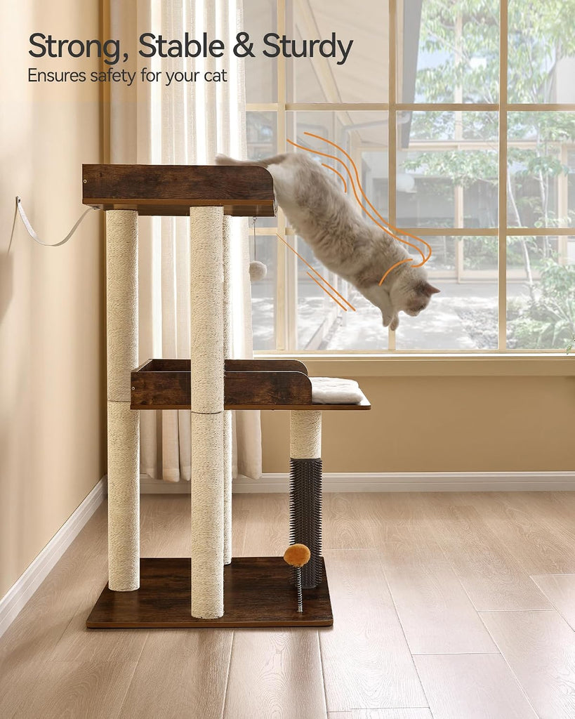 Modern Cat Tree for Indoor Cats Large Adult, Large Platforms