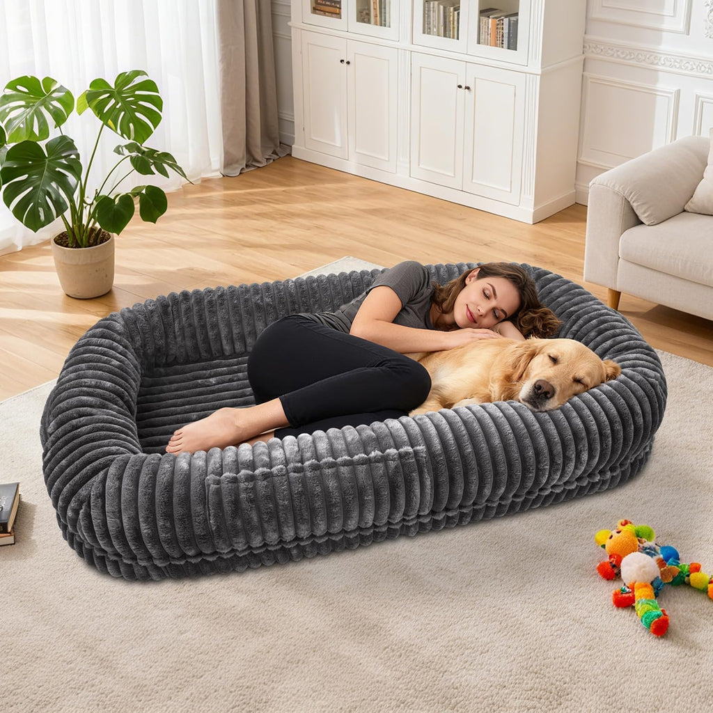 Human Dog Bed for Adult, Large Human Size Dog Bed