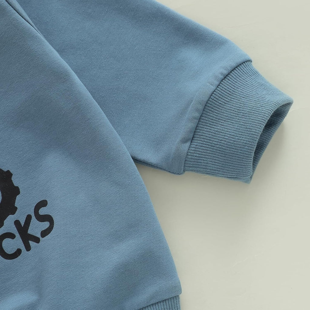 Toddler Baby Boy Fall Winter Clothes Truck Sweatshirt Pants Set 2Pcs Outfit