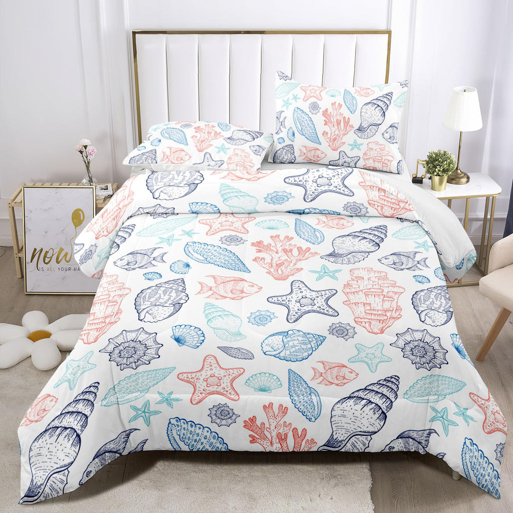 Sea Shell Bedding Comforter Set - Ocean & Coastal Beach Theme