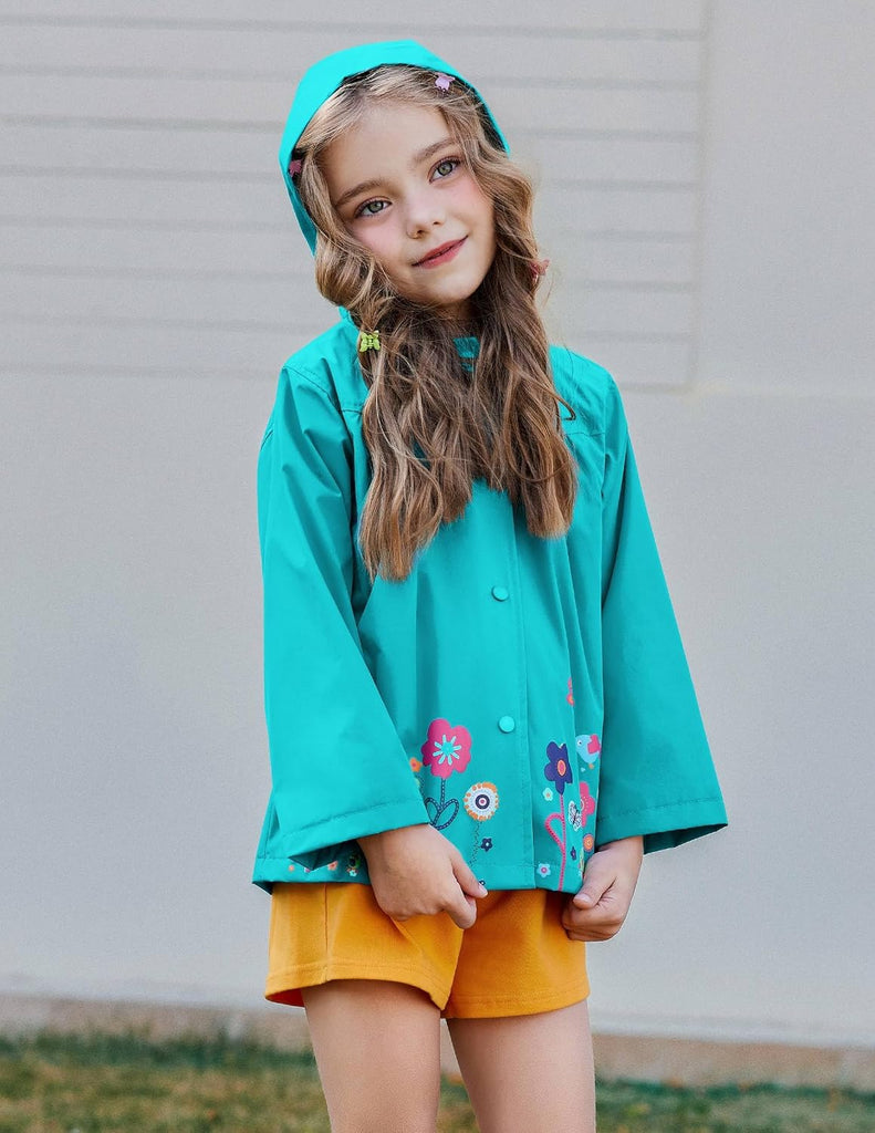 Toddler Girls Waterproof Hooded Coat Jacket Outwear Raincoat