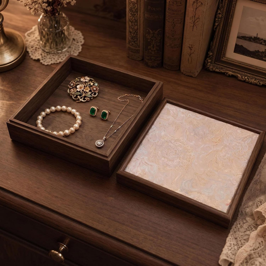 Decorative Keepsake Memory Box, MDF Wooden Storage Box with Lid