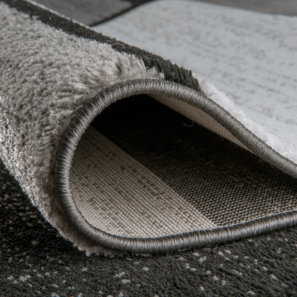Modern Geometric Large Fade-Resistant Area Rug Gray 10' x 14'