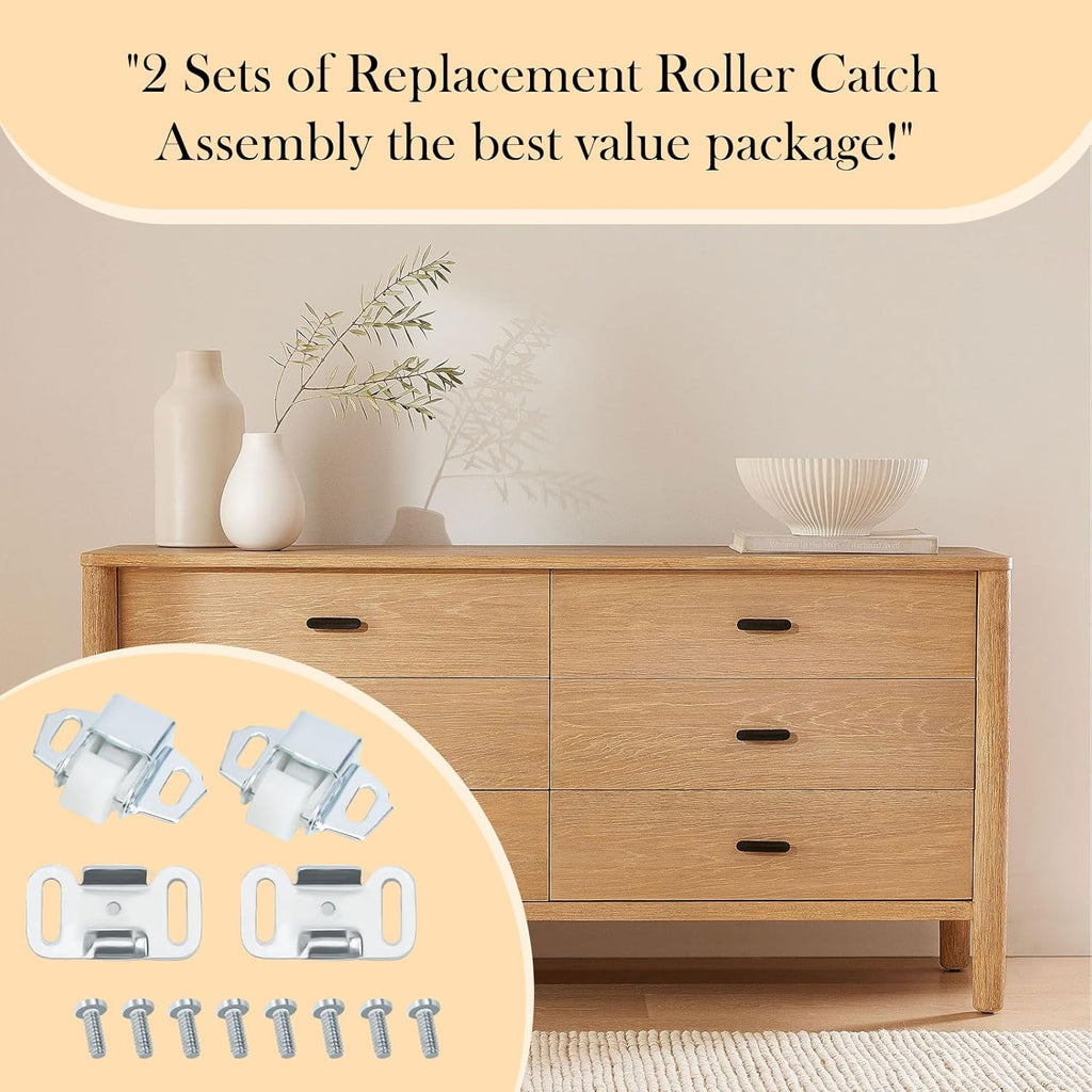 2 Pack Mailbox Replacement Roller Catch Assembly Including Screws Roller Wheel Mailbox Door replacementSpring Door