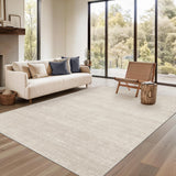 5x7 Washable Stain Resistant Area Rug, Non-Slip Printed Carpet for Living Room Bedroom Beige