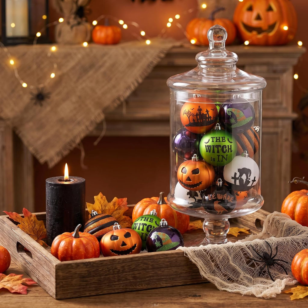 Large Halloween Ornaments Tree Decorations Indoor 3.2" - Set of 16