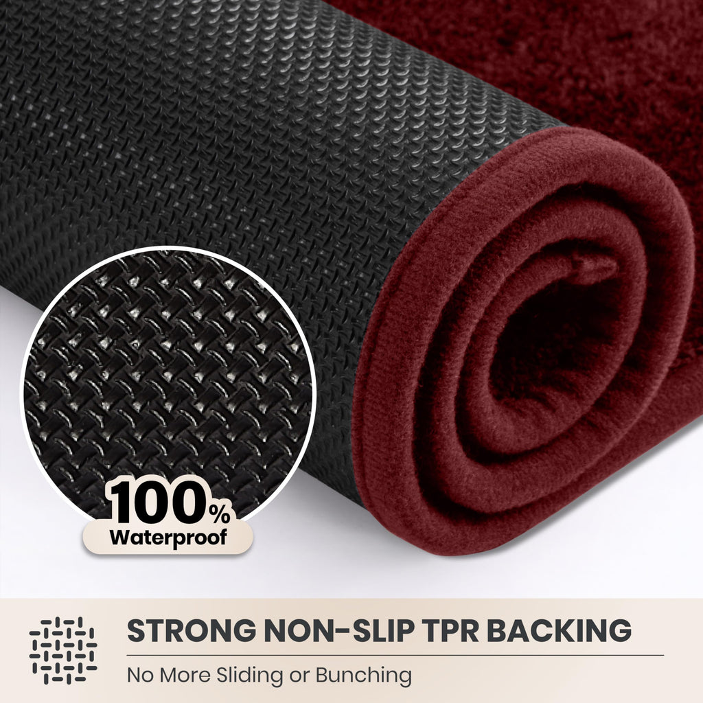 Hallway Runner Rug, 31.5" x 70", Burgundy Red