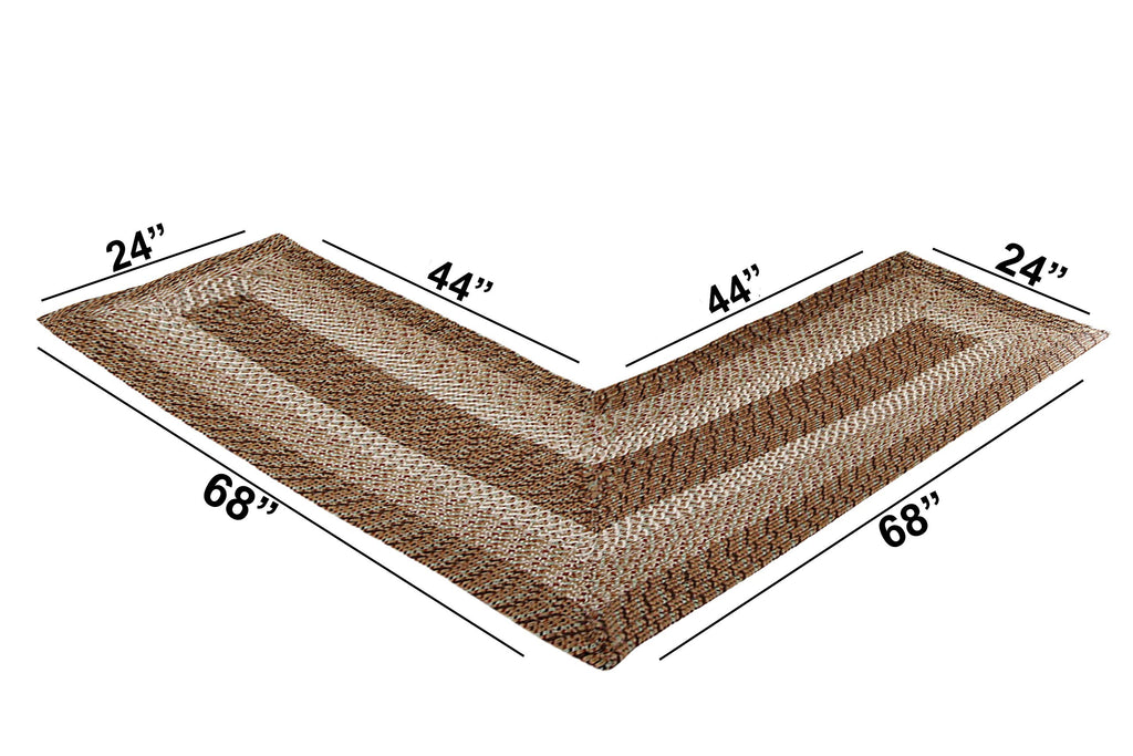 Country Braid Collection is Durable and Stain Resistant Reversible Indoor Area Utility Rug 100% Polypropylene in