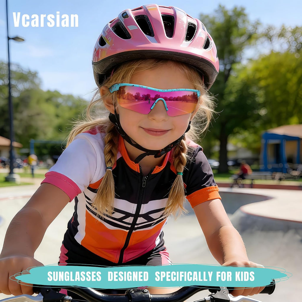 Kids Sunglasses Polarized Youth Baseball Softball Cycling Sports Sun Glasses Boys Girls