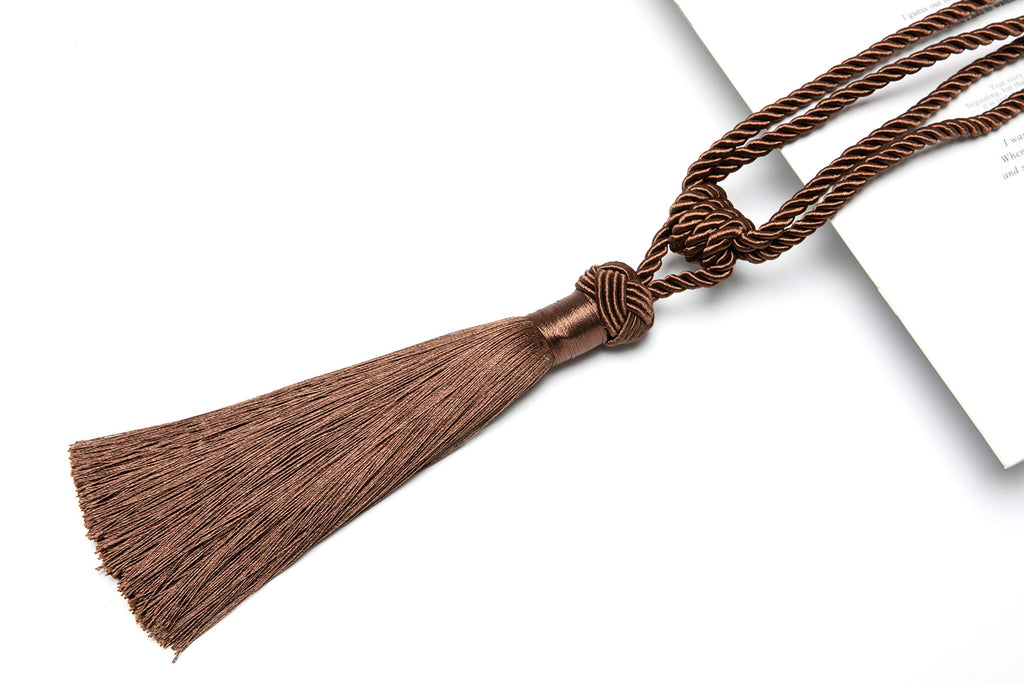 Curtain Tiebacks Hand-Woven Tassels Holdbacks - 4 Pack