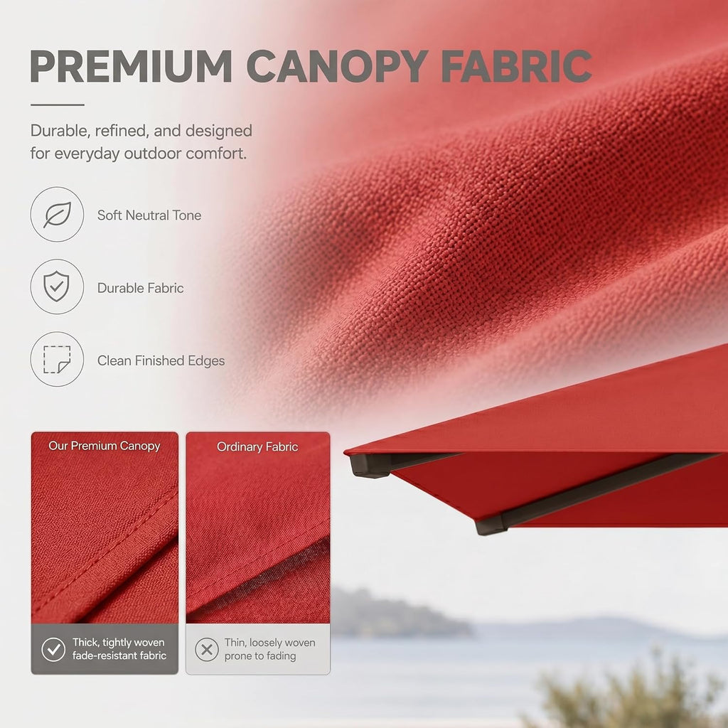 Cantilever Patio Umbrella, Large Square Outdoor Offset Umbrella with Aluminum Pole, 360-degree Rotation Pool