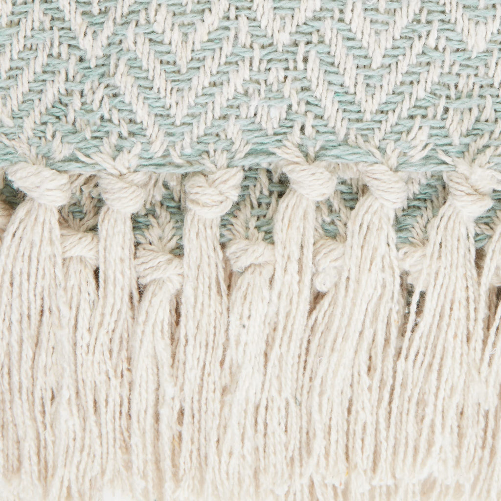 Diamond Throw Collection Cotton Woven, 50x60, Jadeite