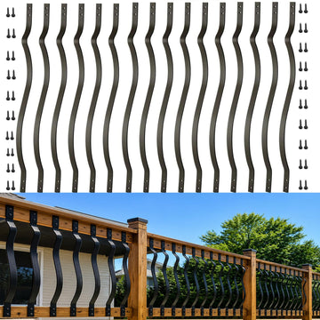 51 Pack Metal Deck Balusters, 36 inch Heavy Duty Deck Spindles with Screws