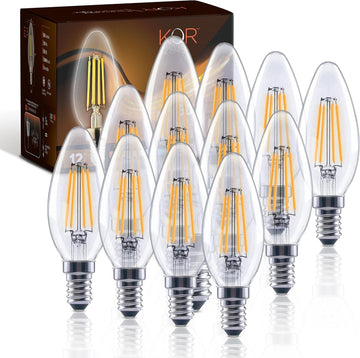 Dimmable LED Candelabra Bulbs, E12 B11, 60W Eq, 2700K