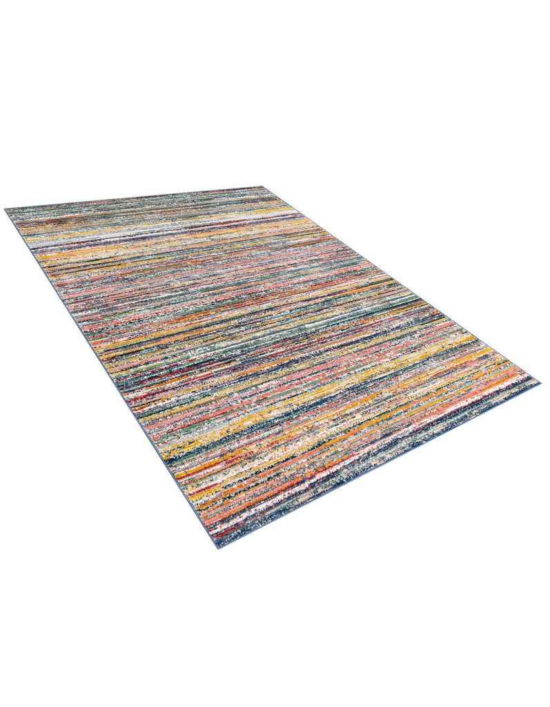 Gemstone Rug - 6' 2 Multi Easy-Clean Area Rug - Modern Textured Stripe Design, Perfect, and Home Office