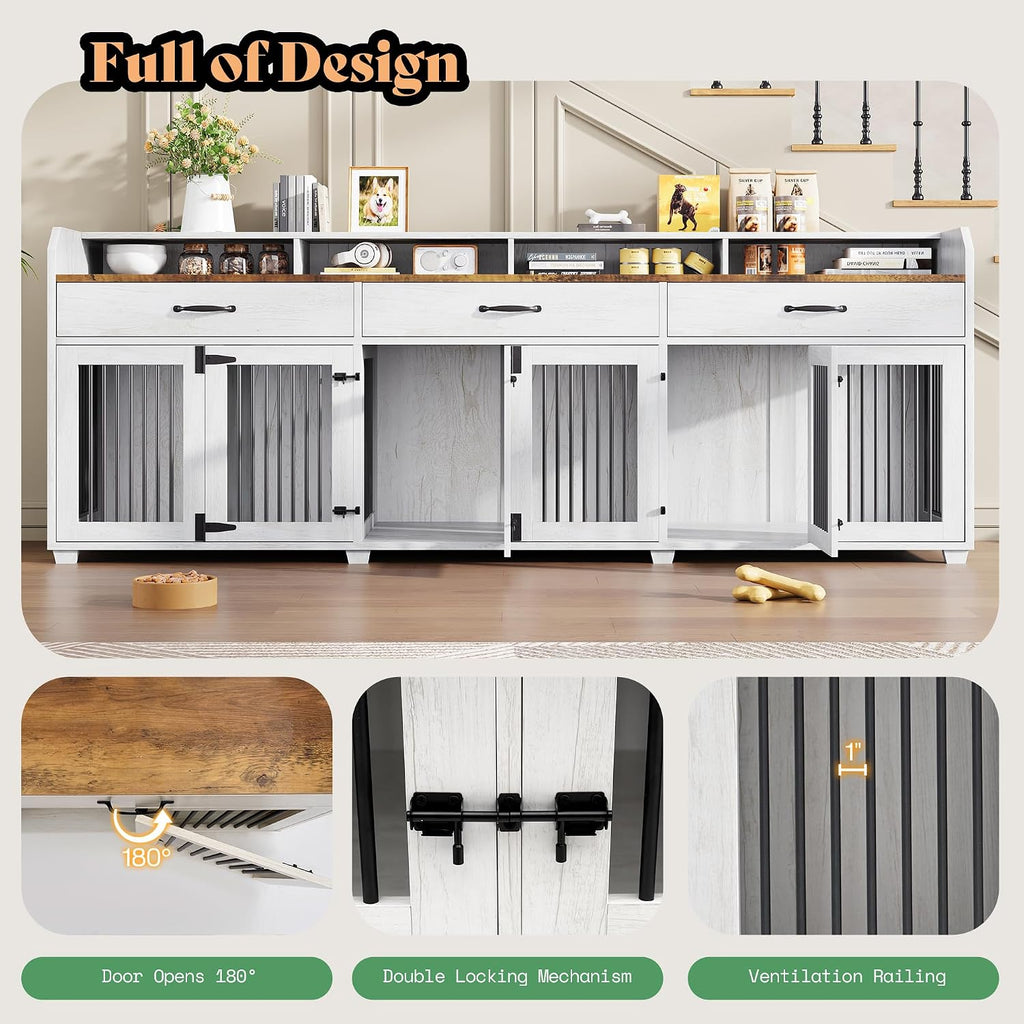Dog Crate Furniture, Multi-Functional TV Stand with Storage