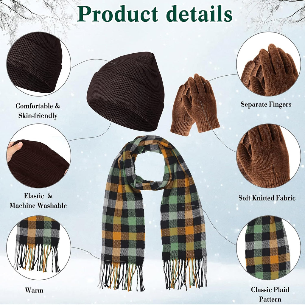 Kids Winter Hat Scarf Gloves Set