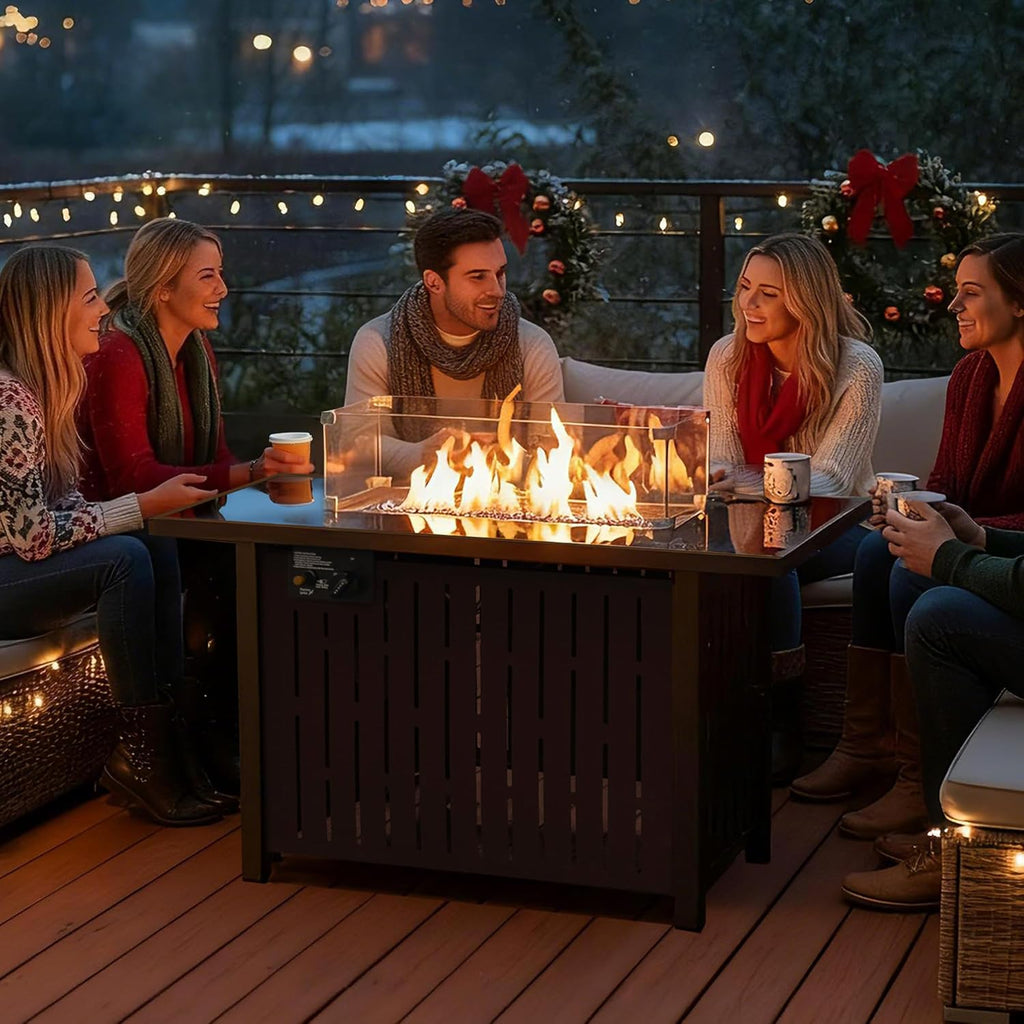 43 Inch Outdoor Propane Fire Pit Table 50,000 BTU