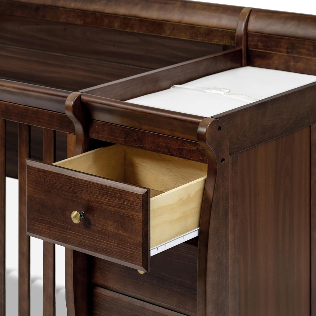 Kalani 4-in-1 Convertible Baby Crib & Changing Table Combo - GREENGUARD Gold Certified - Toddler Bed, Daybed