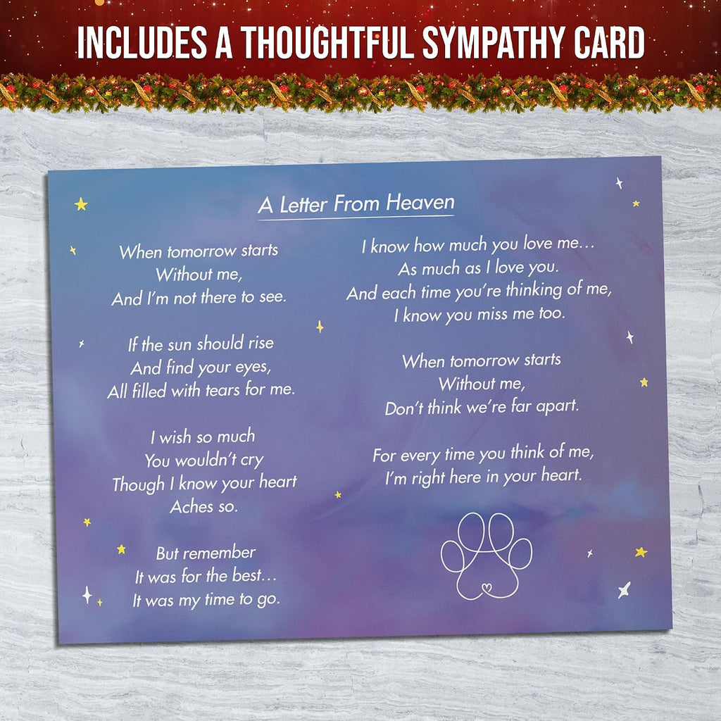 Rainbow Bridge Memorial Gifts - I'll Meet You at The Rainbow Bridge - Pet Loss Keepsakes for Dog Moms & Dads
