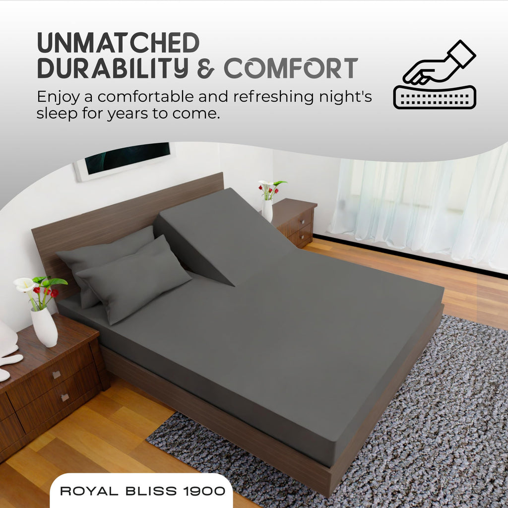 Bliss 1900 Top Split King Sheets Set for Adjustable Bed, 4-Piece Deep Pocket Double Brushed Microfiber Sheets