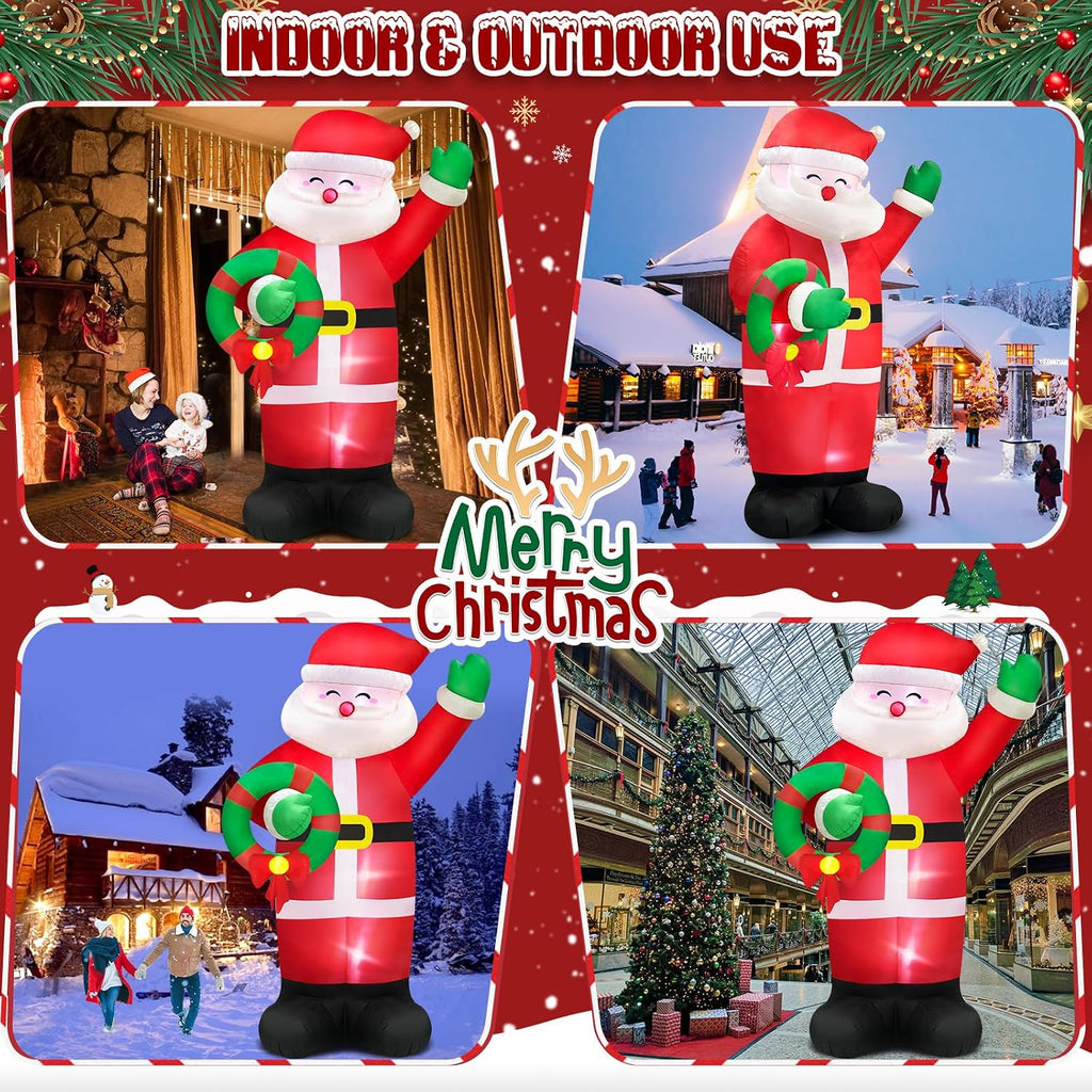 12 FT Giant Inflatable Santa Claus Christmas Outdoor Decorations