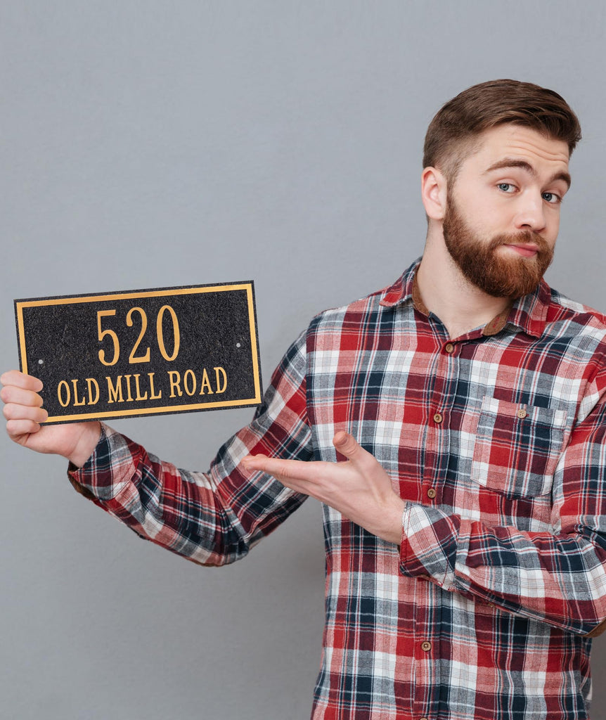 Plaque Sign, Address Numbers Signs Plate Outside Yard, Apartment, Office, Mailbox, Street, Garage, 911 Visibility Signage