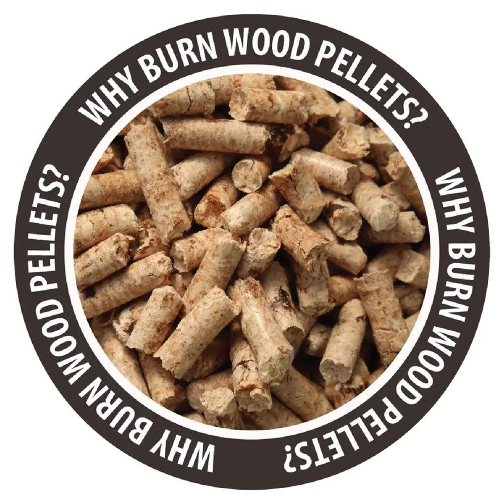 Portable Smokeless Wood Pellet Outdoor Fire Pit, 19" Diameter, Black Galvanised Steel