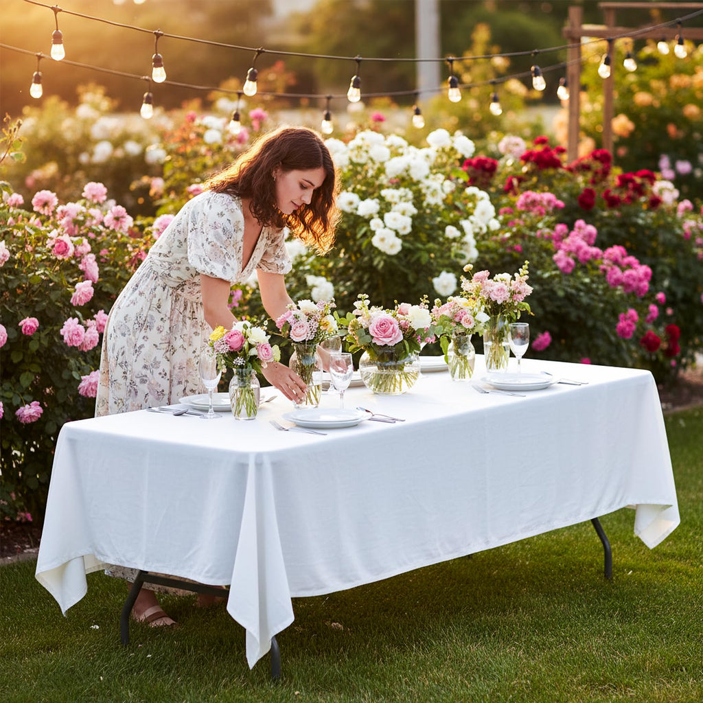 8FT Folding Table | White | Portable Plastic Table