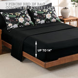 7Pieces Floral King Comforter Set