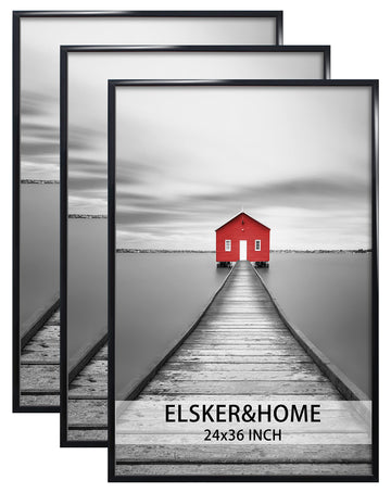 24x36 Poster Frame 3 Pack, Black
