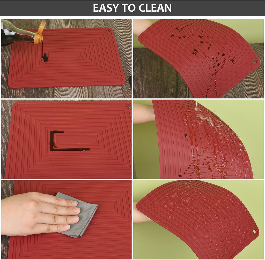 Trivets for Hot Dishes, Trivet Hot Pads, Silicone Trivets for Pots and Pans, Silicone Pot Holders, Trivet for Quartz
