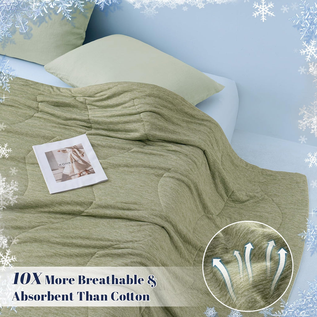 Cooling Comforter, Rayon from Bamboo Soft Breathable Quilted Blanket