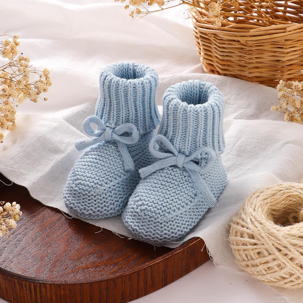 Cotton Baby Sweater and Booties Set