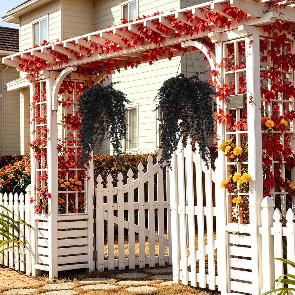 Black Artificial Hanging Gothic Plant 31.5" Fake Fall Greenery Vine
