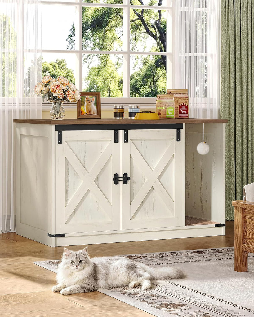 Cat Litter Box Enclosure, Hidden Litter Box Cabinet Furniture