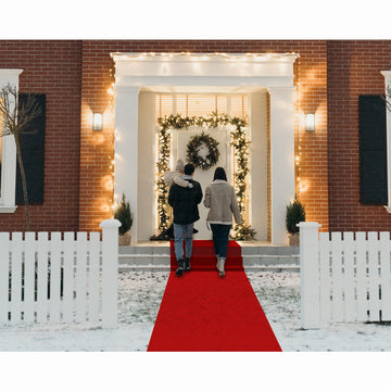 Red Carpet Runner for Party, 2.6 x 15 ft, 130 GSM Felt Fabric