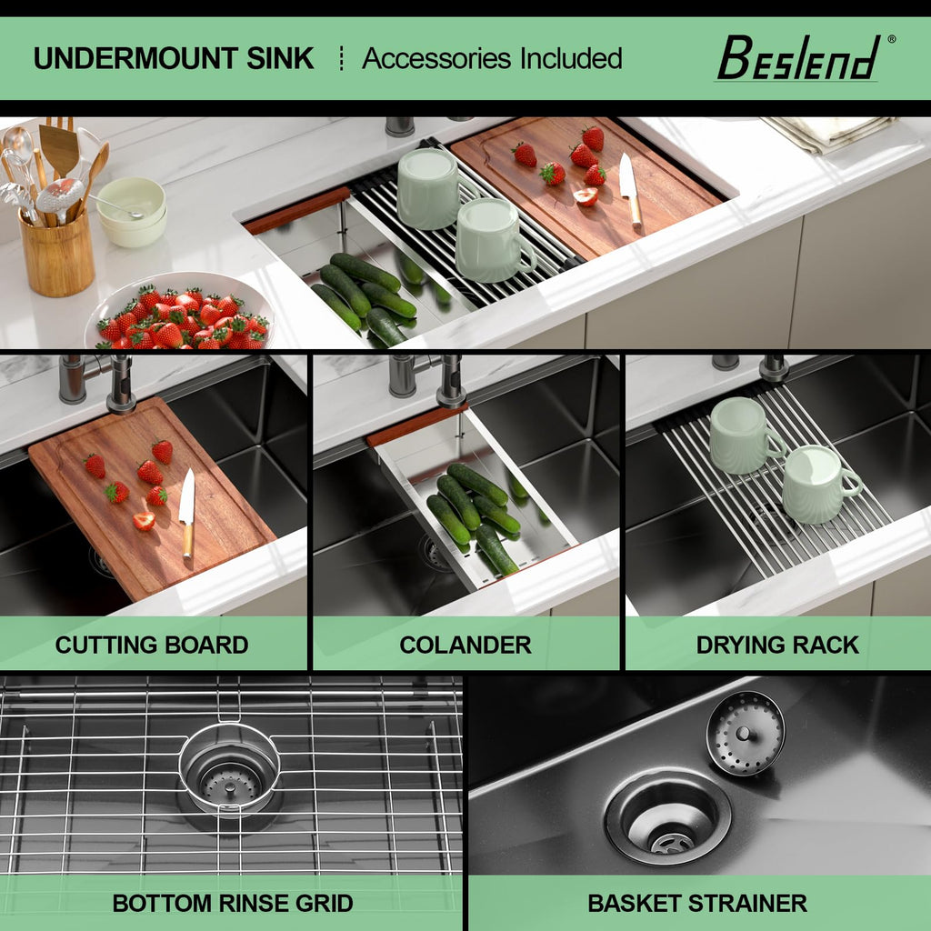 30 Inch Black Undermount