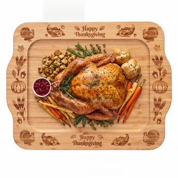 Thanksgiving Large Charcuterie Board Large Bamboo Serving Tray